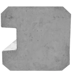 Anfangspfosten 'Klassik' betongrau 246 x 11,5 x 11,5 cm