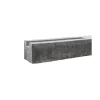 Anfangspfosten 'Standard' einseitig 11 x 11 x 290 cm grau