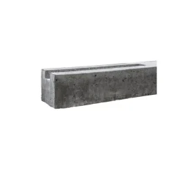 Anfangspfosten 'Standard' einseitig 11 x 11 x 290 cm grau