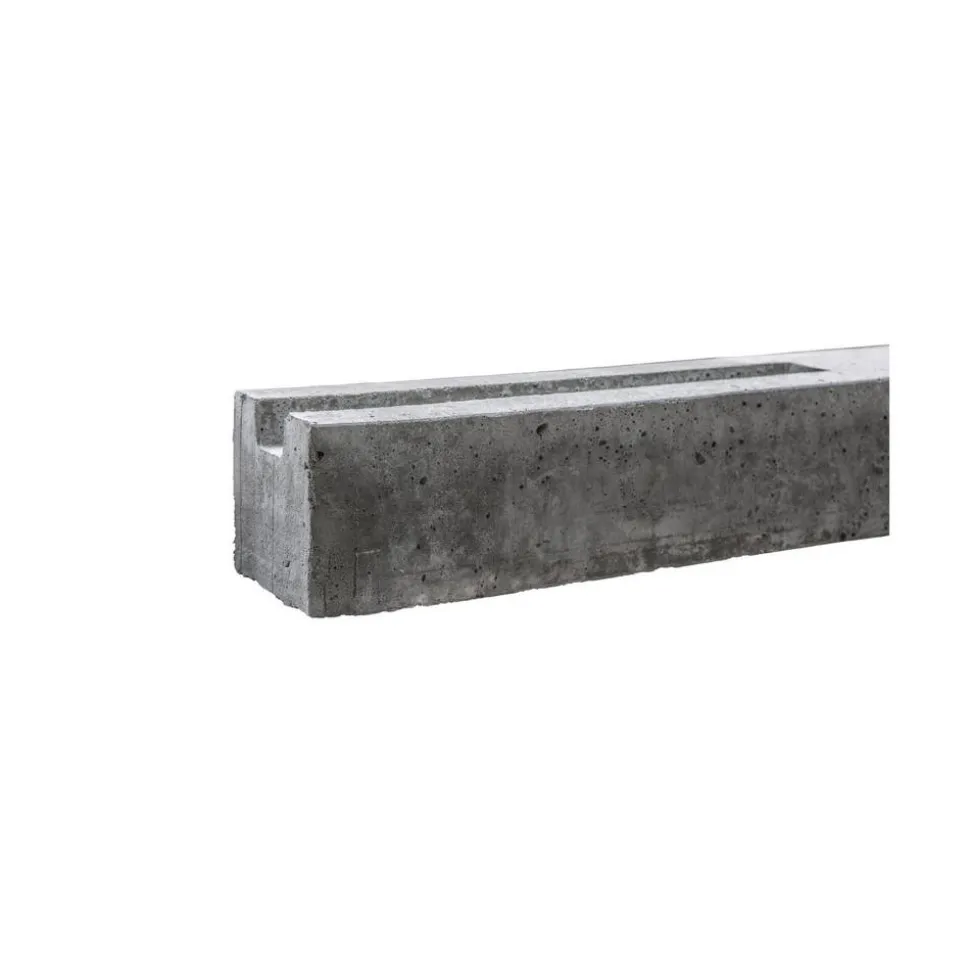 Anfangspfosten 'Standard' einseitig 11 x 11 x 170 cm grau