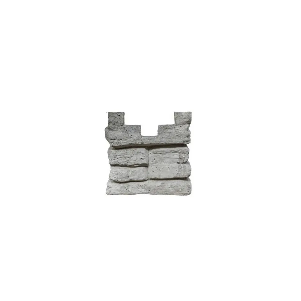 Anfangspfostenkappe 'Mediterran Nostalgie' 20 x 20 x 10 cm grau