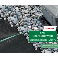 Anti-Unkrautgewebe schwarz 100 g/m² 200 x 500 cm