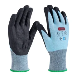 Arbeitshandschuh 'Economic Comfort Cool&Touch' blau/weiß/schwarz Größe 8/M