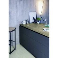 Arbeitsplatte 'Eiche Quarz K4324' braungrau 2600 x 600 x 28 mm