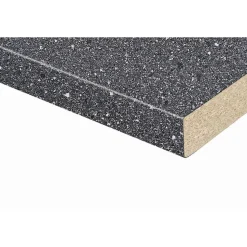 Arbeitsplatte 'Granitho Anthrazit' dunkelgrau/weiß 2750 x 600 x 38 mm