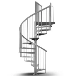 Außenspindeltreppe 'Gardenspin' Metall 12 Lochblechstufen Ø 185 cm