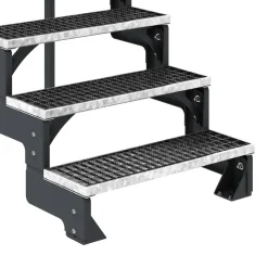 Außentreppe 'Gardentop' 4 Gitterroststufen 80 cm