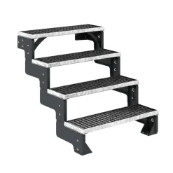Außentreppe 'Gardentop' 4 Gitterroststufen 80 cm