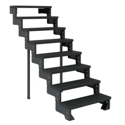 Außentreppe 'Gardentop' anthrazit 8 Stufen 80 cm