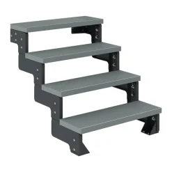 Außentreppe 'Gardentop' grau 4 Stufen 80 cm