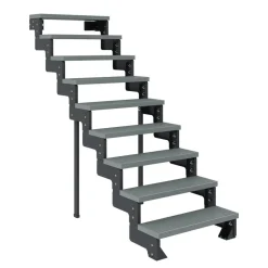 Außentreppe 'Gardentop' grau 9 Stufen 100 cm