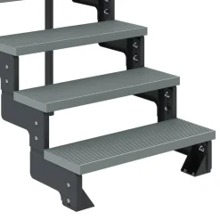 Außentreppe 'Gardentop' grau 9 Stufen 80 cm