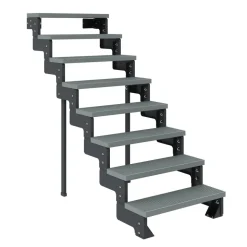 Außentreppe 'Gardentop' grau 8 Stufen 100 cm