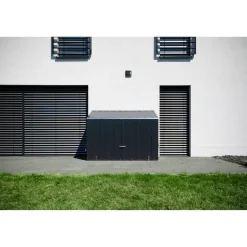 Aufbewahrungsbox 'Sesame' anthrazit Stahl 76 x 185 x 139 cm