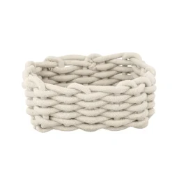 Aufbewahrungskorb 'Melara' Baumwolle, Polyester beige 21,5 x 7,5 x 21,5 cm