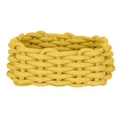Aufbewahrungskorb 'Melara' Baumwolle, Polyester gelb 21,5 x 7,5 x 21,5 cm