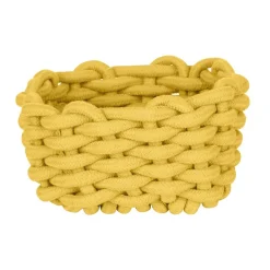 Aufbewahrungskorb 'Melara' Baumwolle, Polyester gelb 16,5 x 7,5 x 16,5 cm