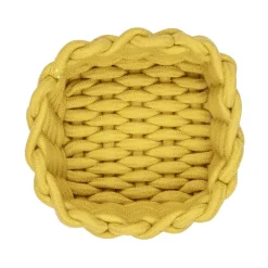 Aufbewahrungskorb 'Melara' Baumwolle, Polyester gelb 16,5 x 7,5 x 16,5 cm
