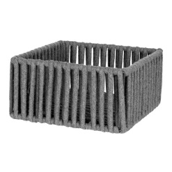 Aufbewahrungskorb 'Zovo' Baumwolle, Polyester grau 20 x 10 x 20 cm