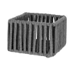 Aufbewahrungskorb 'Zovo' Baumwolle, Polyester grau 15 x 10 x 15 cm