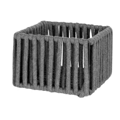Aufbewahrungskorb 'Zovo' Baumwolle, Polyester grau 15 x 10 x 15 cm