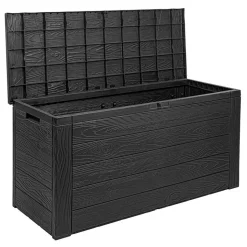 Auflagenbox 'Woody' Kunststoff anthrazit 120 x 45 x 60 cm