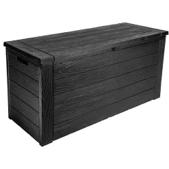 Auflagenbox 'Woody' Kunststoff anthrazit 120 x 45 x 60 cm