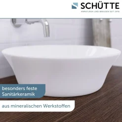 Aufsatzhandwaschbecken rund 'Tassoni Bowl' weiß Ø 40 x 11 cm