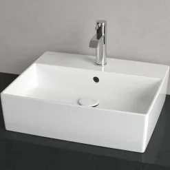 Aufsatzwaschbecken eckig 'Memento 2.0' weiß 50 x 14 x 42 cm