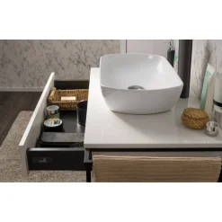 Aufsatzwaschbecken oval 'New York' weiß 50,5 x 12 x 31,5 cm