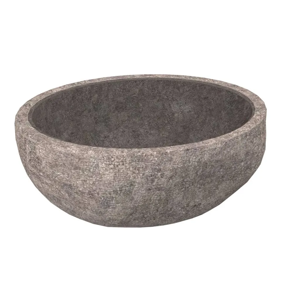 Aufsatzwaschbecken rund 'Stone' grau Ø 46 cm