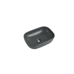 Aufsatzwaschtisch 'Babu' Keramik matt dark grey 45,5 x 32,5 x 13,5 cm