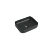 Aufsatzwaschtisch 'Glaros' Keramik matt black 50 x 39 x 13 cm