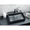 Aufsatz-Waschtisch 'Vita' Keramik schwarz 50 x 13 x 42 cm