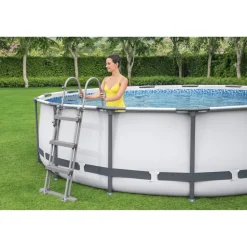 Aufstellpool 'Steel Pro Max™' grau/weiß Ø 366 x 100 cm, Komplett-Set