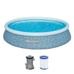 Aufstellpool-Set 'Fast Set™' Ø 396 x 84 cm mit Filterpumpe