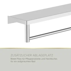 Badablage mit Handtuchhalter 'Soulution' 44 x 12,5 x 9,5 cm