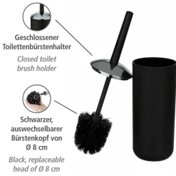 Bad-Accessoire-Set 'Brasil' schwarz 4-teilig