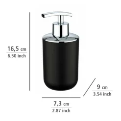 Bad-Accessoire-Set 'Brasil' schwarz 4-teilig