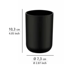 Bad-Accessoire-Set 'Brasil' schwarz 4-teilig