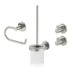 Badaccessoire-Set 'Noa' nickelfarben 4-teilig