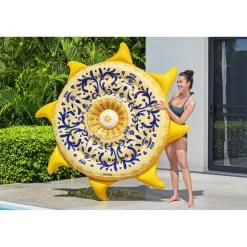 Badeinsel 'Mediterrane Sonne' gelb Ø 226 cm