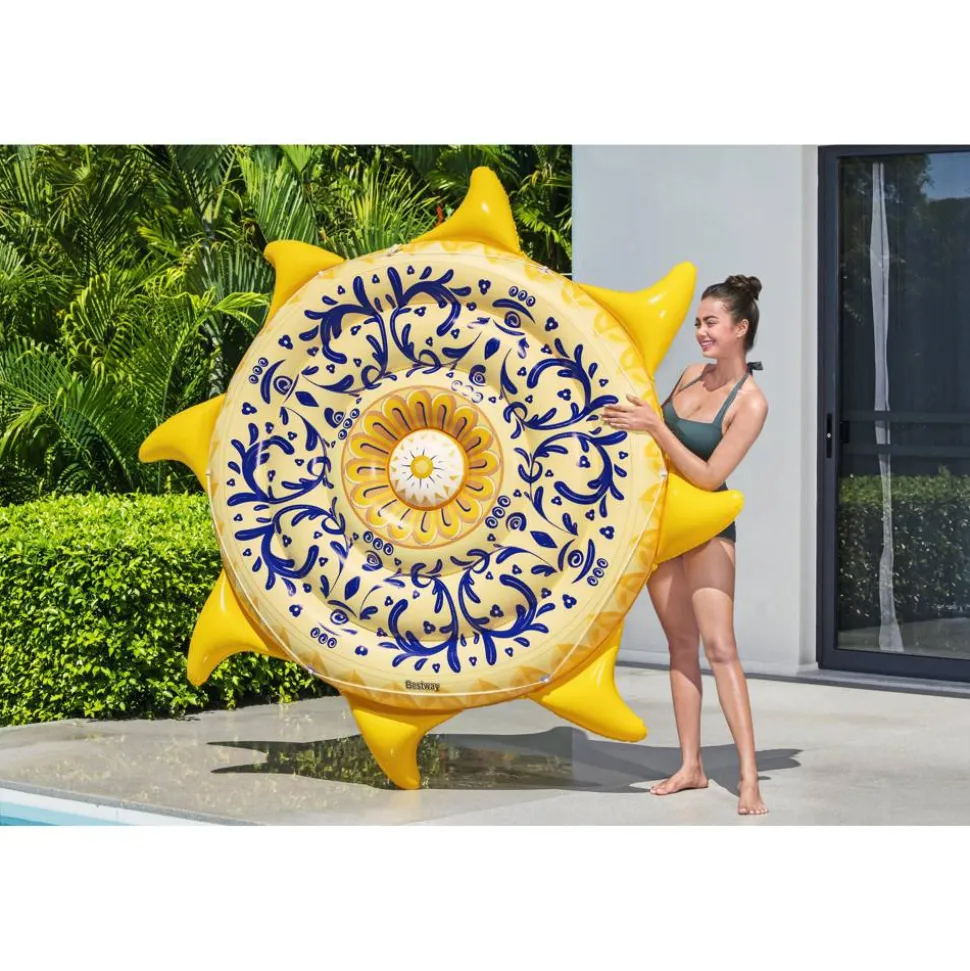 Badeinsel 'Mediterrane Sonne' gelb Ø 226 cm