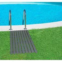 Badematte 'Indoor & Outdoor' Kunststoff grau 80 x 50 cm