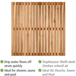 Badematte 'Indoor & Outdoor Acacia' Akazienholz 55 x 55 cm