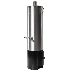 Badeofen druckfest silber/schwarz 100 l, mit Mischbatterie 146,5 cm