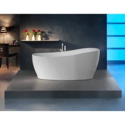 Badewanne 'Aviva' freistehend Sanitäracryl weiß 1800 x 850 mm