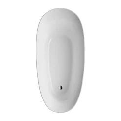 Badewanne 'Aviva' freistehend Sanitäracryl schwarz-weiß 1800 x 850 mm