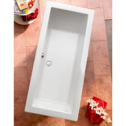 Badewanne "Cubic" rechteckig weiß 190 x 90 cm