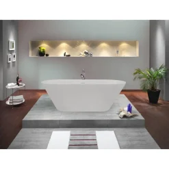 Badewanne 'Eko' freistehend weiß 170 x 75 cm